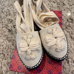 Elegant Cream Espadrille Flats